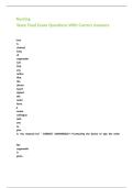 Nursing State Final Exam Questions With Correct Answers 
