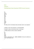 New Zealand Nursing State Finals Questions With Correct Answers