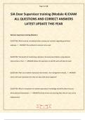 SIA Door Supervisor training &lpar;Module 1-4&rpar; EXAM ALL QUESTIONS AND CORRECT ANSWERS