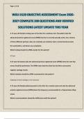 WGU D120 OBJECTIVE ASSESSMENT Exam 