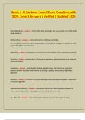 Psych 1 UC Berkeley Exam 2 Exam Questions with 100&percnt; Correct Answers &vert; Verified &vert; Updated 2025