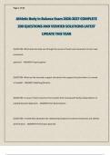 Athletic Body In Balance EXAM
