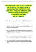 D345 &lpar;NURS 6348&rpar; - Psychopharmacology for Advanced Psychiatric Mental Health Practice TEST STUDY GUIDE 2026&sol;2027 COMPLETE QUESTIONS WITH CORRECT DETAILED ANSWERS &vert;&vert; 100&percnt; GUARANTEED PASS <LATEST VERSION>