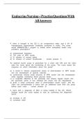 ENDOCRINE NURSING -- PRACTICE QUESTIONS WITH ALL ANSWERS&period;
