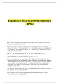 ENGLISH 11 A - FINAL EXAM WITH ALL NEEDED TO PASS&period;
