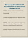 Ophthalmic Surgical Assistant EXAM 2026-2027 COMPLETE 300 QUESTIONS AND VERIFIED SOLUTIONS LATEST UPDATE THIS YEAR