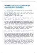 NUR 654-QUIZ 1 &lpar;GCU&rpar; QUESTIONS AND CORRECT ANSWERS