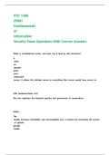 ITSY 1300-29001 Fundamentals of Information Security Exam Questions With Correct Answers 