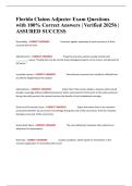 Florida Claims Adjuster Exam Questions with 100&percnt; Correct Answers &vert; Verified 20256 &vert; ASSURED SUCCESS