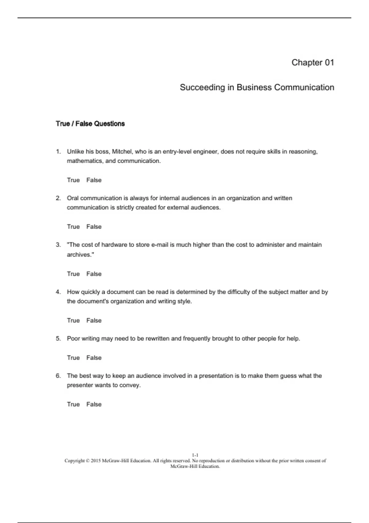 practice test bank questions, final exam : Business and Administrative ...