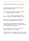 CS160 Final exam with correct answers&period;