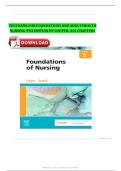 Test Bank Foundations and Adult Health Nursing&comma; 9th Edition by Kim Cooper&vert; Complete Guide Chapter 1-58 &vert; Test Bank 100&percnt; Veri&filig;ed Answers &vert;&vert; WITH WELL EXPLAINED RATIONALES&excl;&excl;