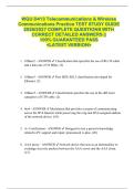 WGU D413 Telecommunications & Wireless Communications Practice TEST STUDY GUIDE 2026&sol;2027 COMPLETE QUESTIONS WITH CORRECT DETAILED ANSWERS &vert;&vert; 100&percnt; GUARANTEED PASS <LATEST VERSION>