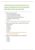 CCNA Practice Exam Question And Correct  Answers &lpar;Verified Answers&rpar; Plus Rationales  2026 Q&A &vert;Instant Download Pdf 