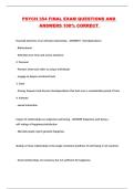 PSYCH 354 FINAL EXAM QUESTIONS AND ANSWERS 100&percnt; CORRECT 