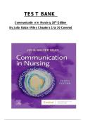 Test Bank &ndash; Communication in Nursing &lpar;10th Edition&comma; Julia Balzer Riley&rpar; &ndash; Chapters 1&ndash;30 Complete Assessment Material