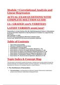Clinical Statistics &ndash; Module 7 Correlational Analysis and Linear Regression &lpar;NURS-STAT-503&rpar;&comma; Ivy League Nursing Consortium 2026&ndash;2027 &ndash; Complete exam questions with solutions