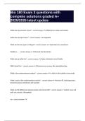 Bio 180 Exam 3 questions with complete solutions graded A&plus; 2025&sol;2026 latest update