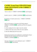CAOHC Exam Prep UPDATED Study  Guide QUESTIONS AND CORRECT  ANSWERS -