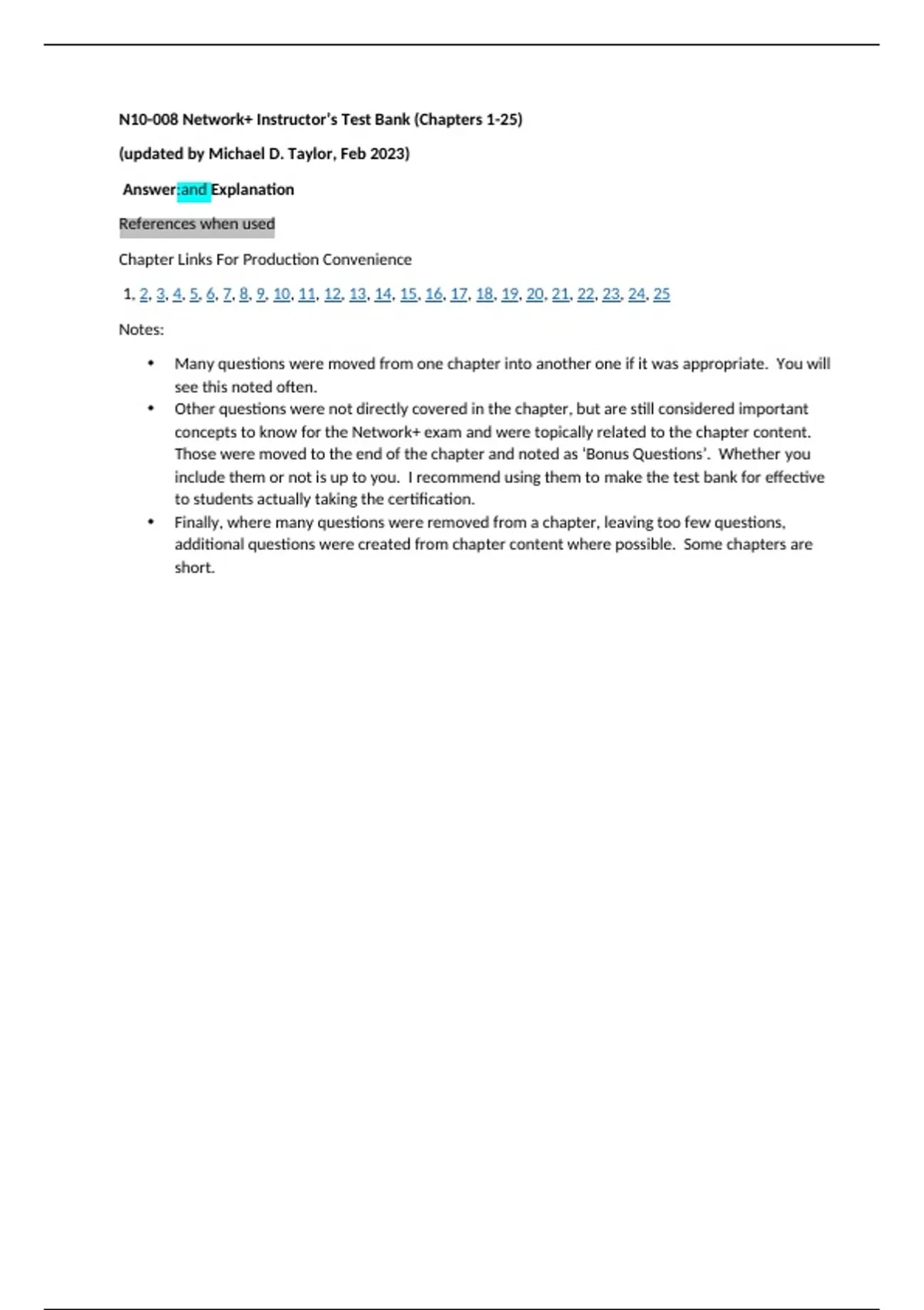 practice test bank questions, final exam : CompTIA Network+ N10-008 ...