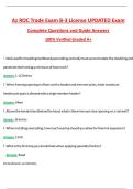 AZ ROC Trade Exam B-3 License 2026 &vert; UPDATED Exam Complete Questions and Guide Answers&comma; 100&percnt; Verified Graded A&plus;
