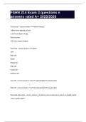 FSHN 214 Exam 3 questions n answers rated A&plus; 2025-2026
