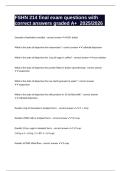 FSHN 214 final exam questions with correct answers graded A&plus; 2025&sol;2026