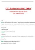 CFCI Exam 2026 &vert; REAL Exam Study Guide Complete Questions and Guide Answers&comma; 100&percnt; Verified Graded A&plus;