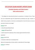 CFCI STUDY GUIDE RECENT UPDATE EXAM &lpar;Latest 2026&sol;2027 Update&rpar; Complete Questions and Guide Answers&comma; 100&percnt; Verified Graded A&plus;