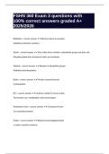 FSHN 360 Exam 3 questions with 100&percnt; correct answers graded A&plus; 2025&sol;2026