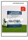 Solutions Manual for Random Phenomena Fundamentals of Probability and Statistics for Engineers 1st edition By Ogunnaike &lpar;1&rpar;