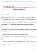 CWV-101 Quiz 3 Exam 2026 Complete Questions and Guide Answers&comma; 100&percnt; Verified Graded A&plus;