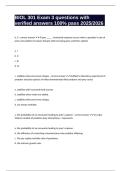 BIOL 301 Exam 3 questions with verified answers 100&percnt; pass 2025&sol;2026