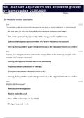 Bio 180 Exam 4 questions well answered graded A&plus; latest update 2025&sol;2026