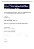BIOL 546 &lpar;Mammalian Physiology&rpar; Exam 3 - Gastro-Intestinal and Renal well answered 2025&sol;2026