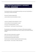 Bio 546 Final questions n answers rated A&plus; 2025&sol;2026
