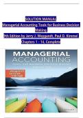 Solution Manual for Managerial Accounting for Business Decision Making &lpar;9th Edition&rpar; by Jerry J&period; Weygandt&comma; Paul D&period; Kimmel&comma; ISBN&colon;9781119709589&comma; Chapters 1 - 14