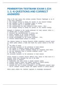 PEMBERTON TESTBANK EXAM 1 &lpar;CH 1&comma; 2&comma; 4&rpar; QUESTIONS AND CORRECT ANSWERS