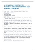 IV SKILLS DAY SWIFT RIVER&colon; SURGICAL PATIENT QUESTIONS AND CORRECT ANSWERS