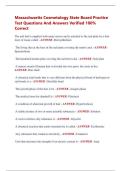 Massachusetts Cosmetology State Board Practice  Test Questions And Answers Verified 100&percnt;  Correct 