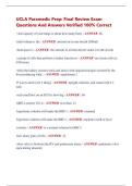 UCLA Paramedic Prep&colon; Final Review Exam  Questions And Answers Verified 100&percnt; Correct