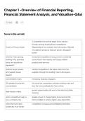 Chapter 1 -Overview of Financial Reporting&comma; Financial Statement Analysis&comma; and Valuation-Q&A