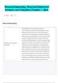 Financial Reporting&comma; Financial Statement  Analysis&comma; and Valuation Chapter 1- Q&A