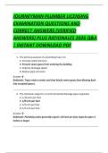 JOURNEYMAN PLUMBER LICENSING  EXAMINATION QUESTIONS AND  CORRECT ANSWERS &lpar;VERIFIED  ANSWERS&rpar; PLUS RATIONALES 2026 Q&A  &vert; INSTANT DOWNLOAD PDF 