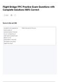Flight Bridge FPC Practice Exam Questions with Complete Solutions 100&percnt; Correct