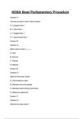 HOSA Bowl Parliamentary Procedure Questions and Correct Answers &lpar;100&percnt; VERIFIED&rpar;&vert; 2025&sol;2026