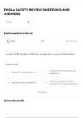 FNGLA SAFETY REVIEW QUESTIONS AND ANSWERS