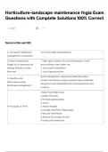 Horticulture-landscape maintenance fngla Exam Questions with Complete Solutions 100&percnt; Correct