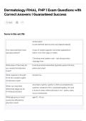 Dermatology FINAL&comma; FNP 1 Exam Questions with Correct Answers &vert; Guaranteed Success