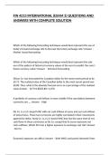 FIN 4213 INTERNATIONAL &lpar;EXAM 3&rpar; QUESTIONS AND ANSWERS WITH COMPLETE SOLUTION